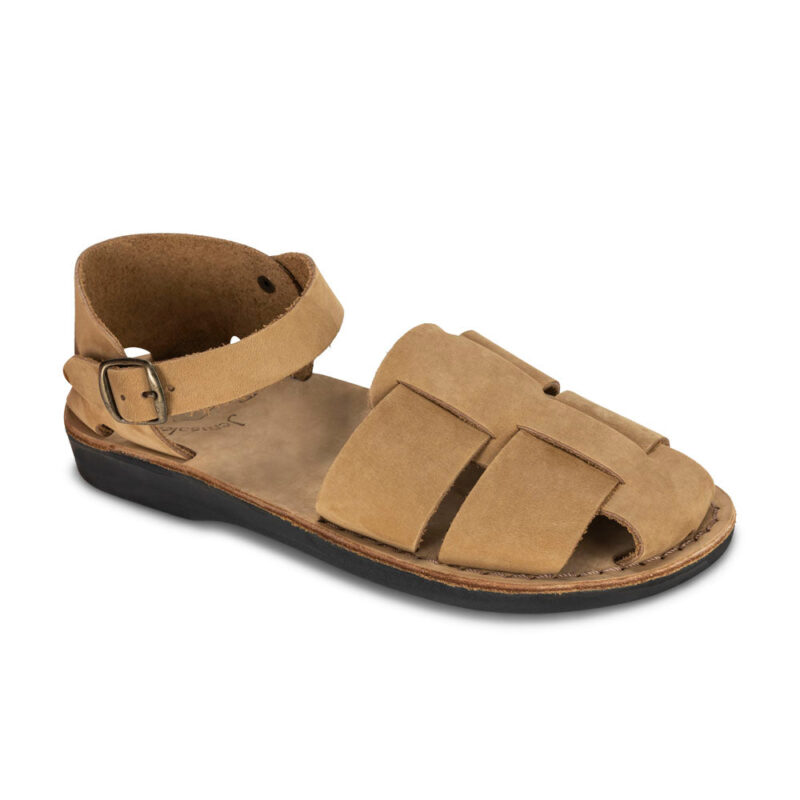 Cantarela Yellow Nubuck Leather Strap Sandals