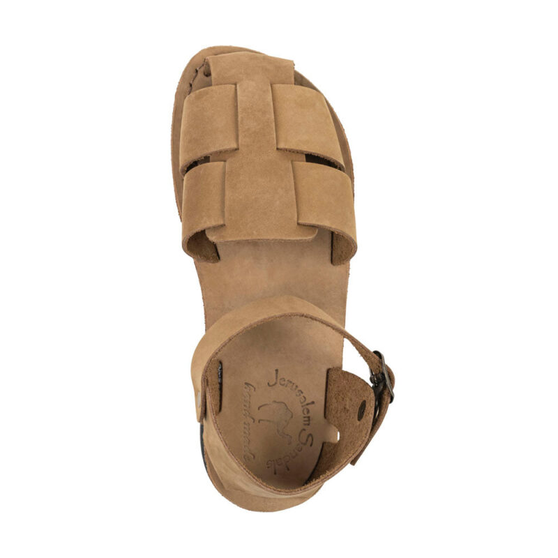 Cantarela Yellow Nubuck Leather Strap Sandals - Image 3