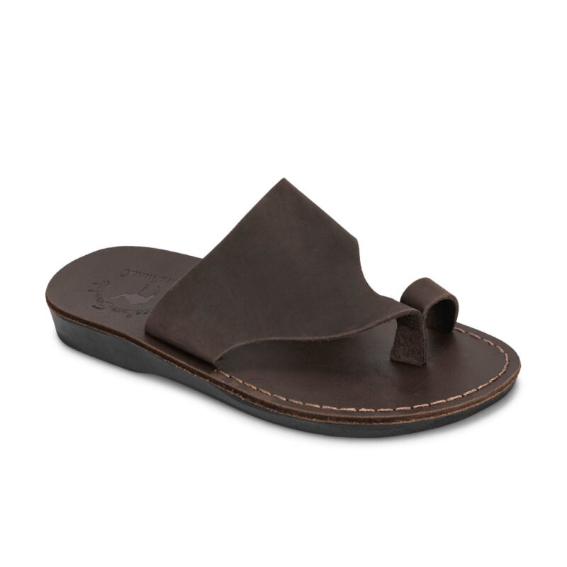 Cantarela Minimalist Leather Toe Strap Sandals – Brown