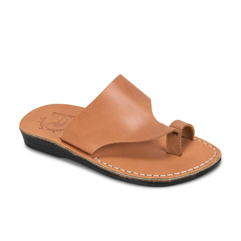 cantarela Tan Leather Toe Strap Sandal