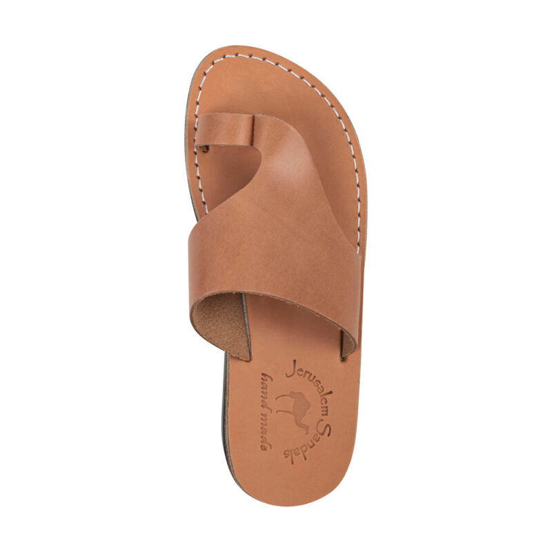 cantarela Tan Leather Toe Strap Sandal - Image 3