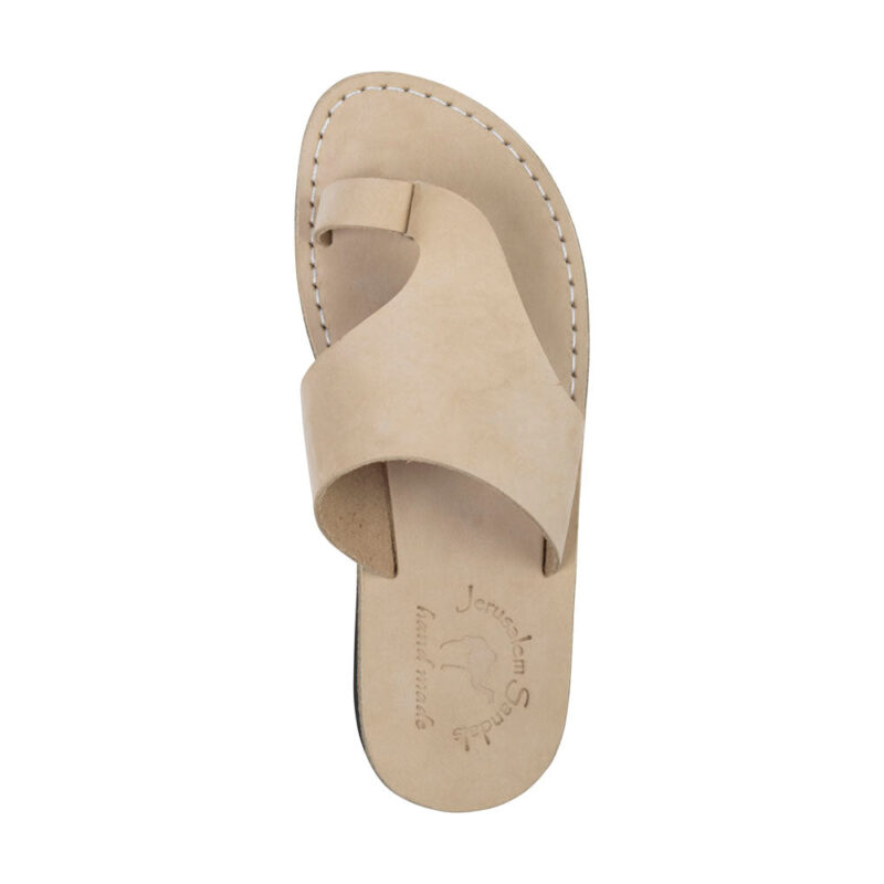 cantarela White Nubuck Leather Toe Strap Sandal - Image 3