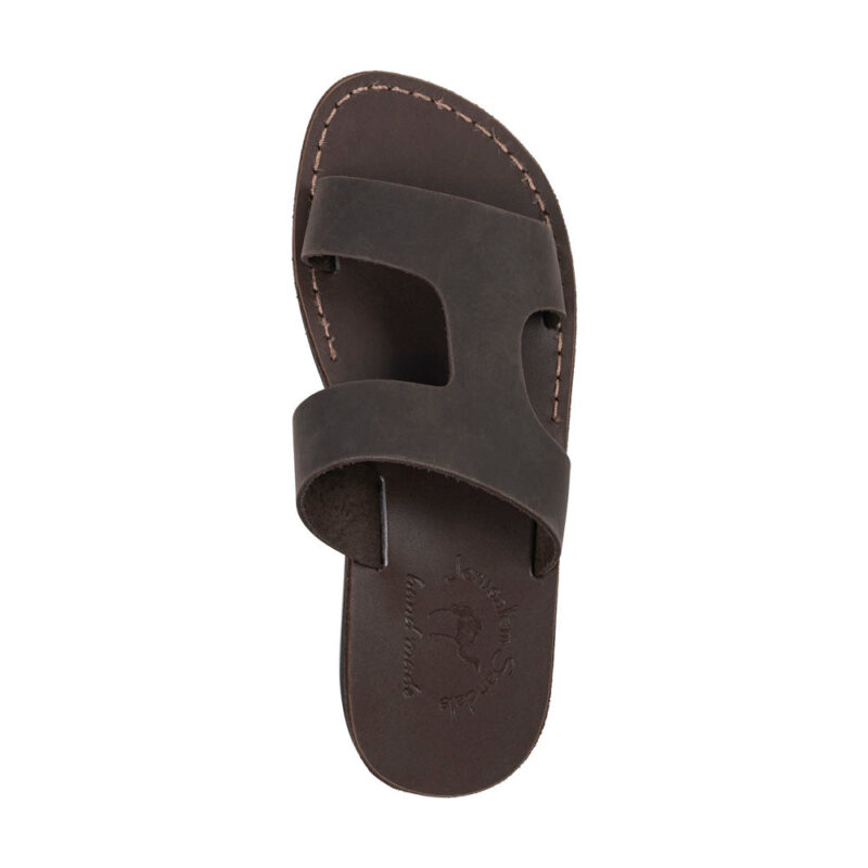 cantarela Brown Nubuck Leather Side Strap Sandal - Image 3