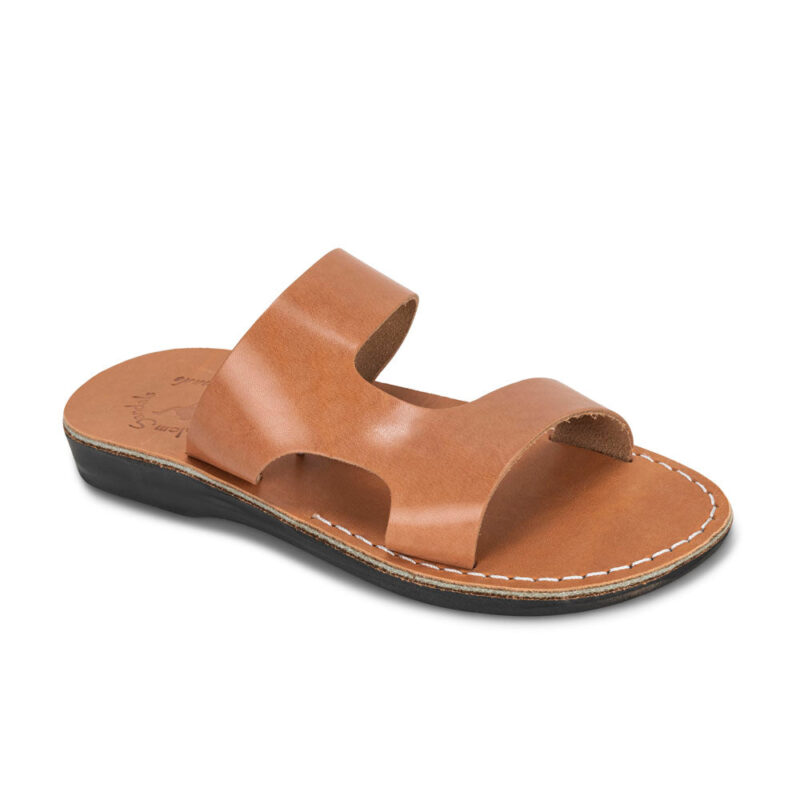 cantarela Tan Leather Side Strap Sandal