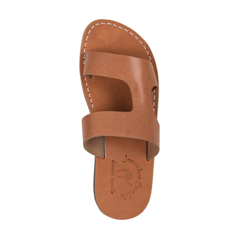 cantarela Tan Leather Side Strap Sandal - Image 3