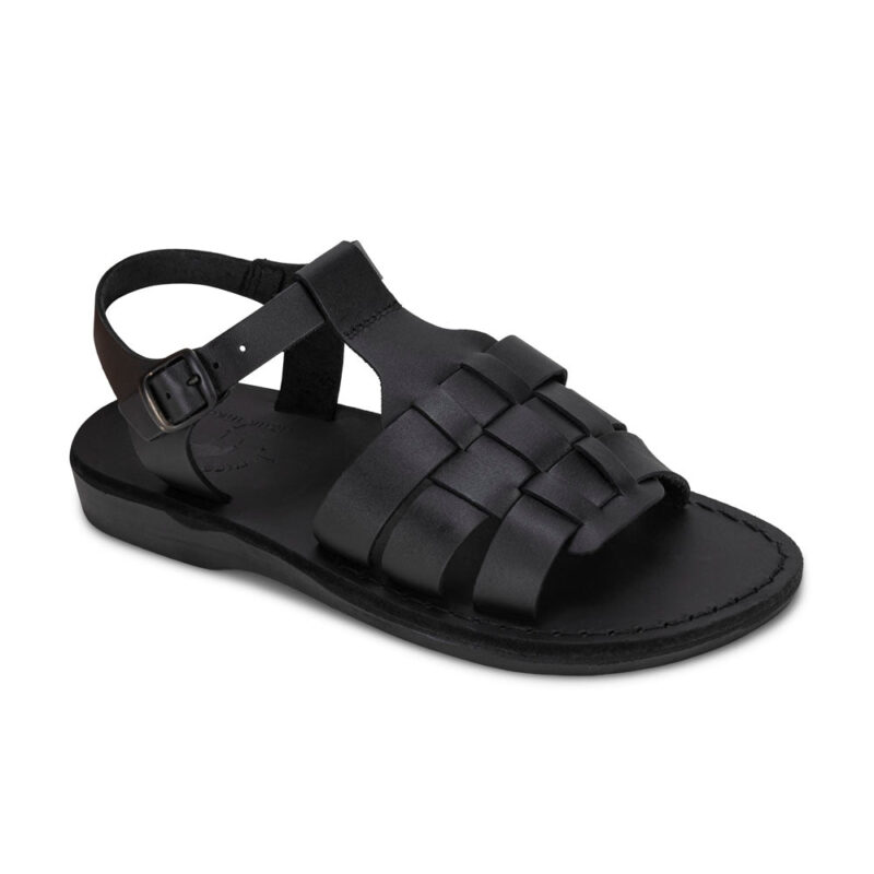 cantarela Black Open Toe Fisherman Sandal