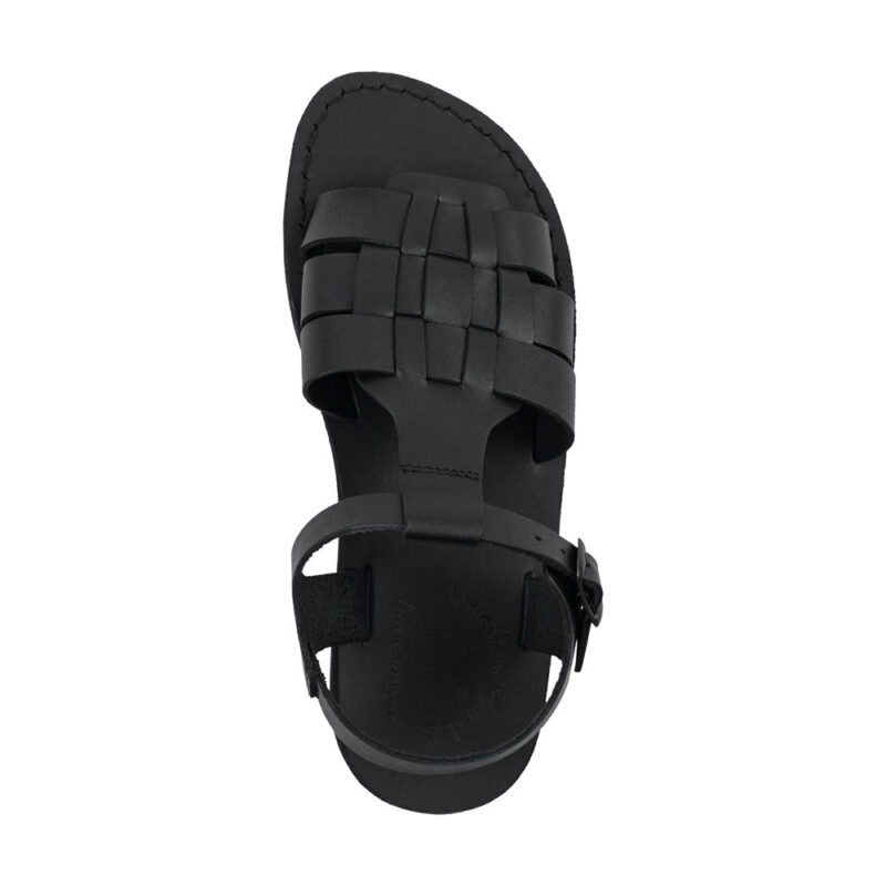 cantarela Black Open Toe Fisherman Sandal - Image 3