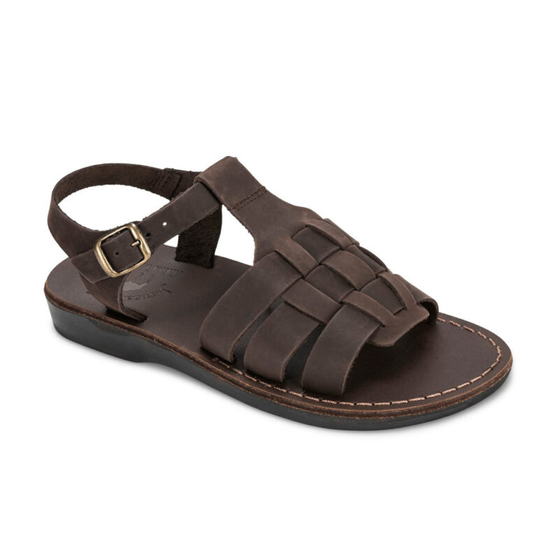 cantarela Brown Nubuck Open Toe Fisherman Sandal