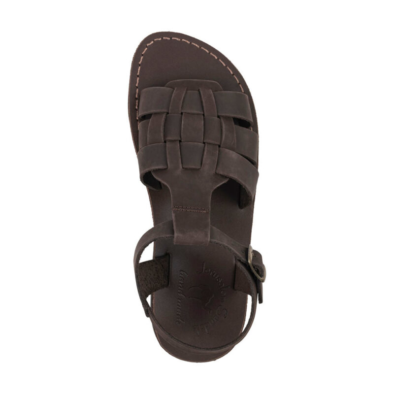 cantarela Brown Nubuck Open Toe Fisherman Sandal - Image 3