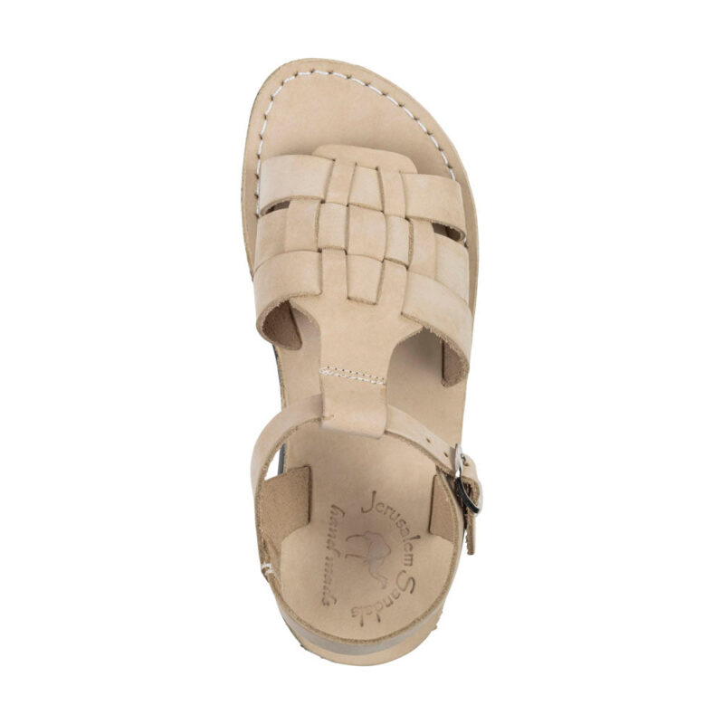 cantarela White Nubuck Open Toe Fisherman Sandal - Image 3
