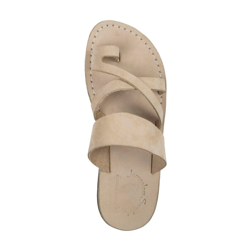 Cantarela White Nubuck Leather Toe Loop Sandals - Image 3